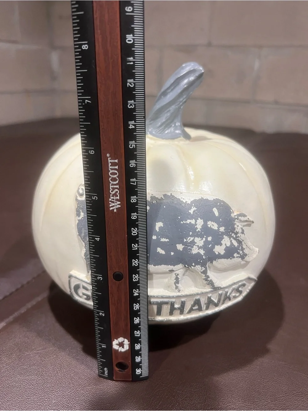 Robert Stanley Signature Collection Give Thanks Pumpkin Pig Ceramic Figurine